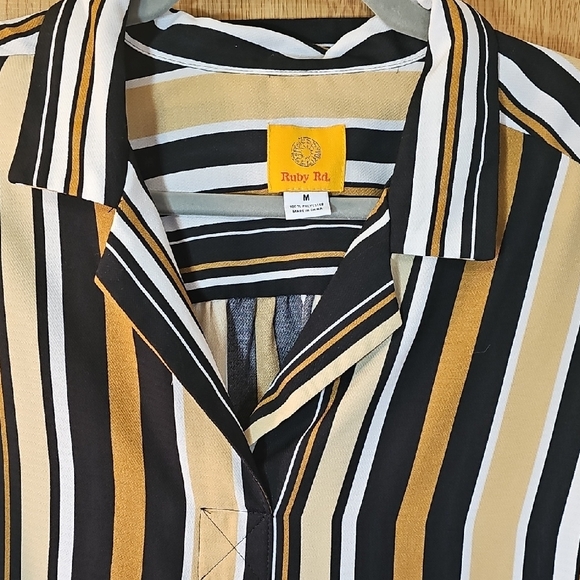 Ruby Rd. Multicolor Striped Button Down Shirt - Picture 5 of 8